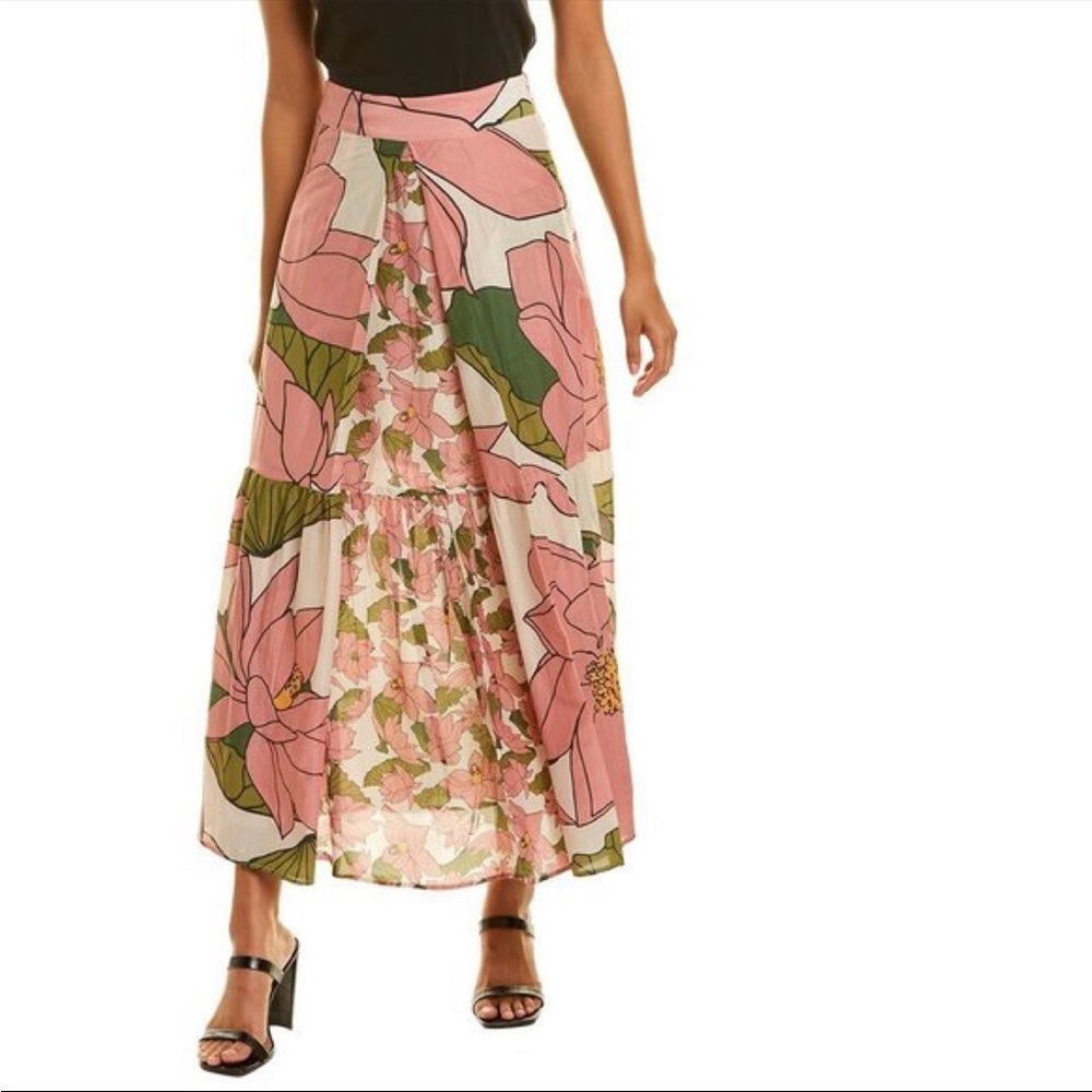 CAROLINA K Barbarella Silk-Blend Maxi Skirt